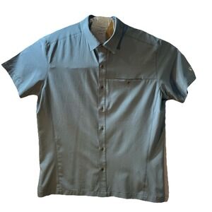 Kuhl Renegade Tufflex Shirt Men's Large Blue Short Sleeve Performance Hiking